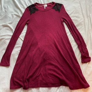 Long Sleeve Alya Size XS Tent Dress with Lace Shoulders